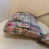 Rare Coach Poppy Multicolored Plaid Madras Bag