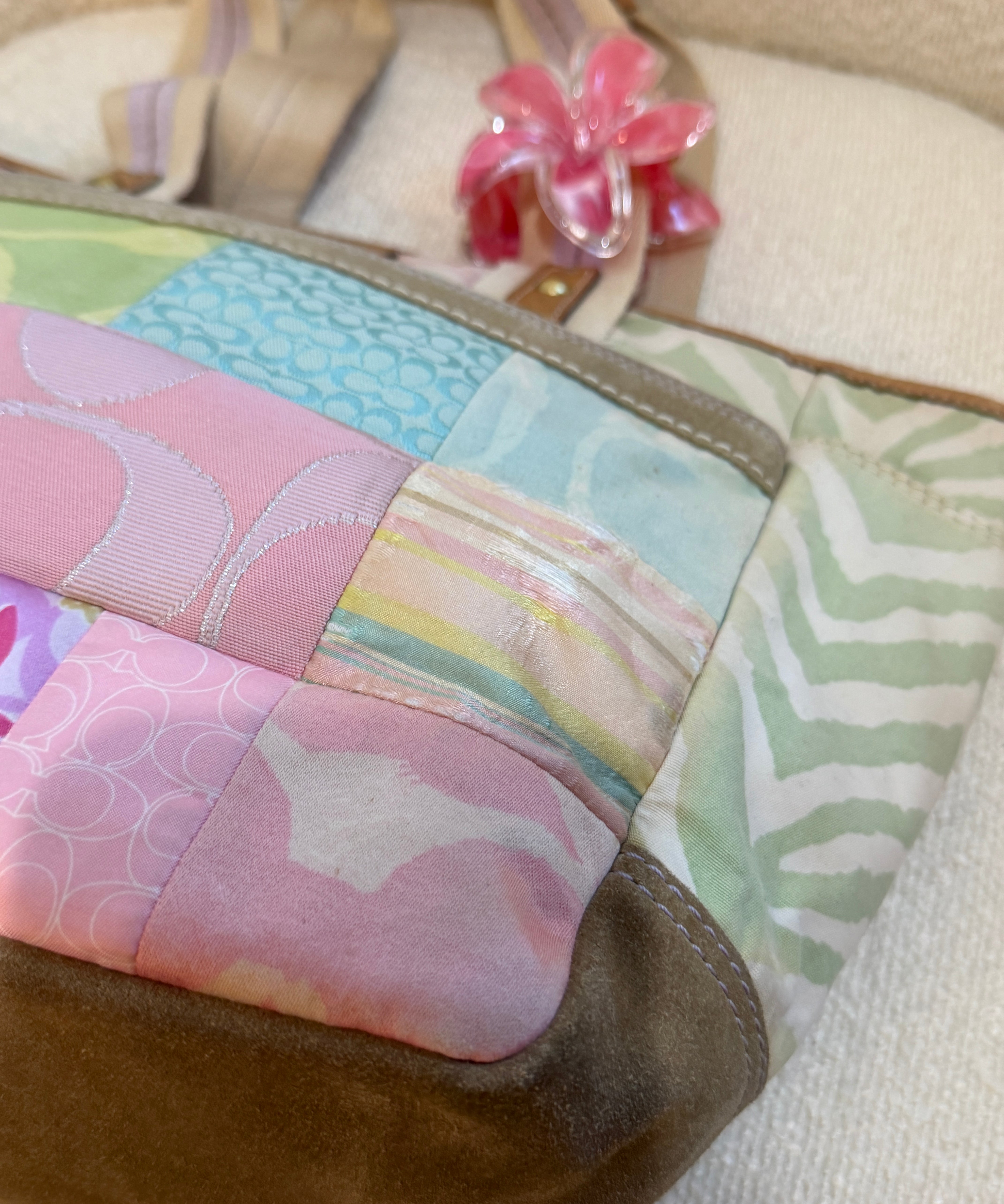 Coach Multicolor Patchwork Spring Hand Bag
