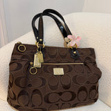 Coach Brown Poppy Tote Bag