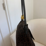 Fendi FF Brown Mini Mamma Baguette Shoulder Bag