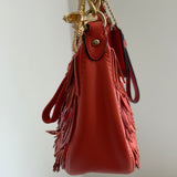 Rare Coach Orange Fringe Shoulder Bag