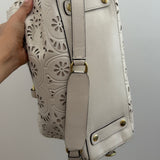 White Coach Floral Print Ashley Bag