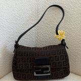 Fendi FF Brown Mini Mamma Baguette Shoulder Bag