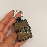 Coach Brown Photo Keychain