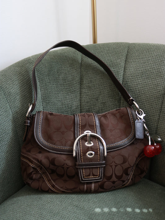 Rare Coach Brown Signature Soho Bag