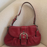Coach Red Leather Soho Sufflette Shoulder Bag
