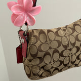 Rare Pink Trim Canvas Mini Soho Bag