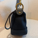 Rare Blue Coach Kisslock Pochette Bag