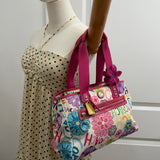 Coach Scribble Magenta Floral Tote Bag