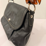Coach Black Leather  Pleated Soho Bag
