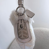 White Coach Bunny Fur Hobo Bag
