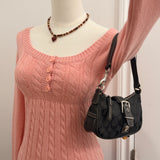 Coach Black Demi Hamptons Buckle Bag