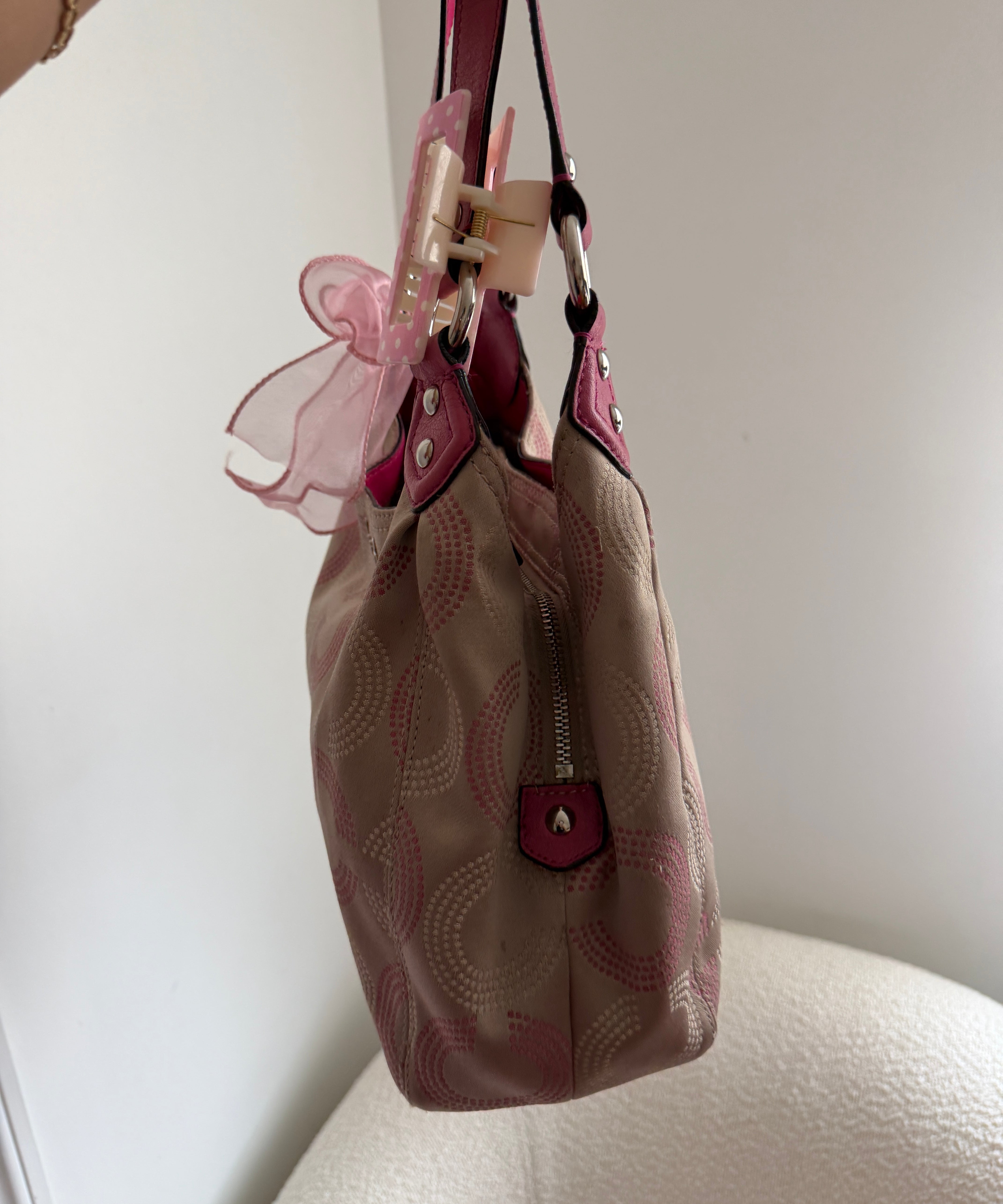 Coach Pink Op Art Maggie Bag