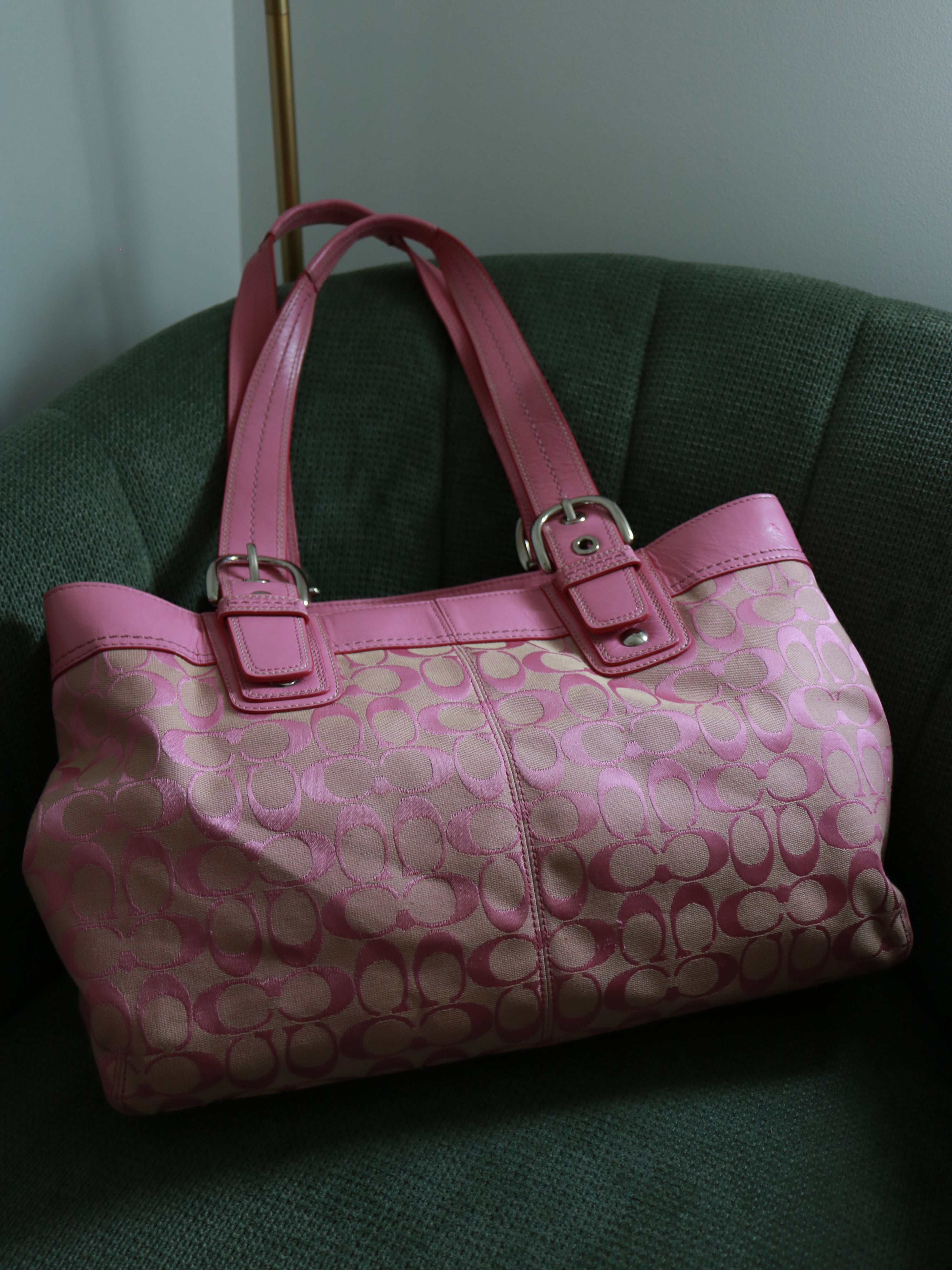 バッグ COACH RARE PINK SOHO leather tote bag Rare Pink Coach Signature Soho Tote Bag – Couture Collective