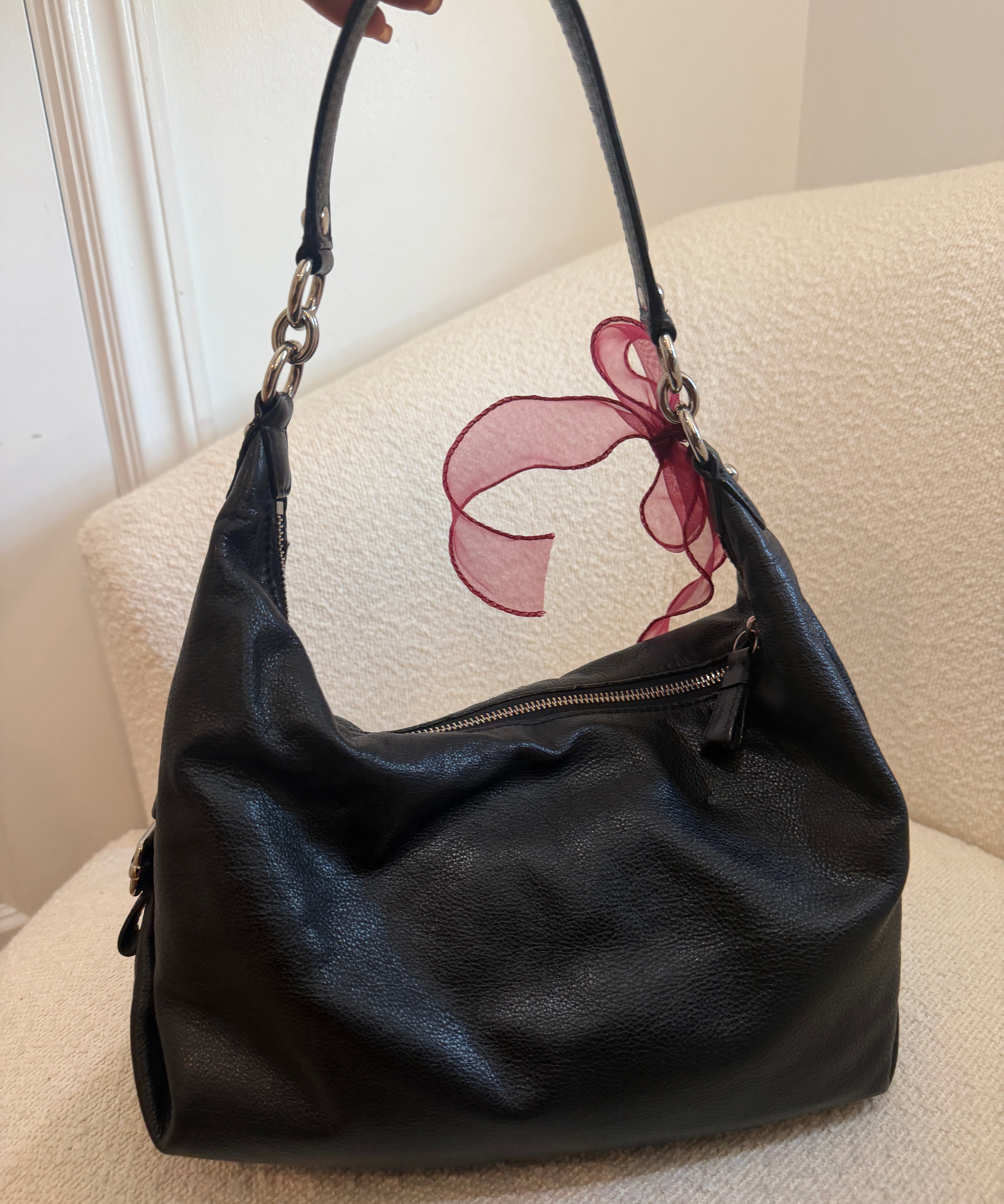 Coach Black Leather Madison Shoulder Bag