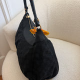 Black Gucci D-Ring Abbey Large Shoulder Bag
