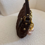 Rare Brown Coach Op Art Mini Bag
