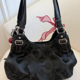 Coach Black Canvas Maggie Bag
