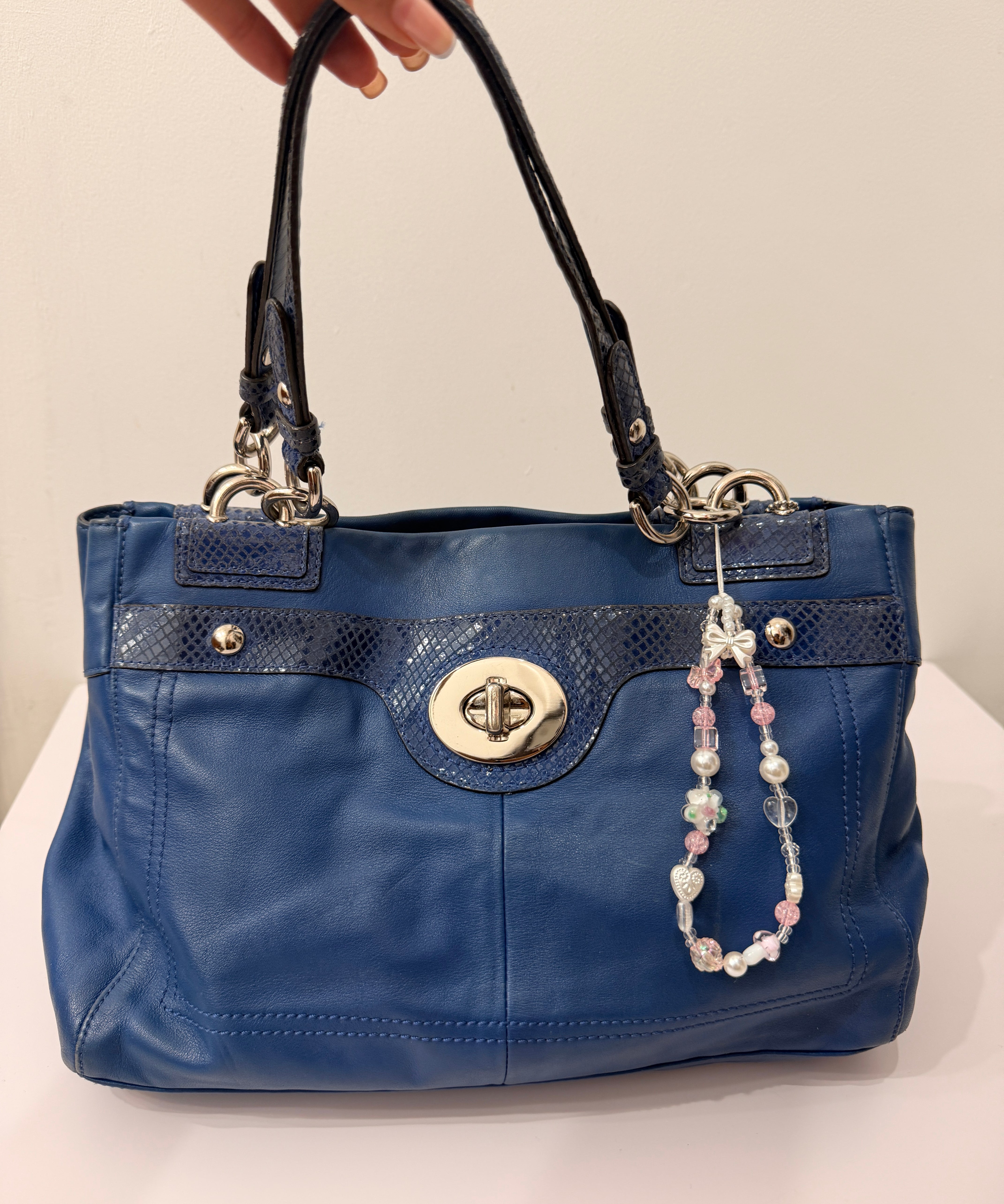 Coach Navy Blue Penelope Tote Bag