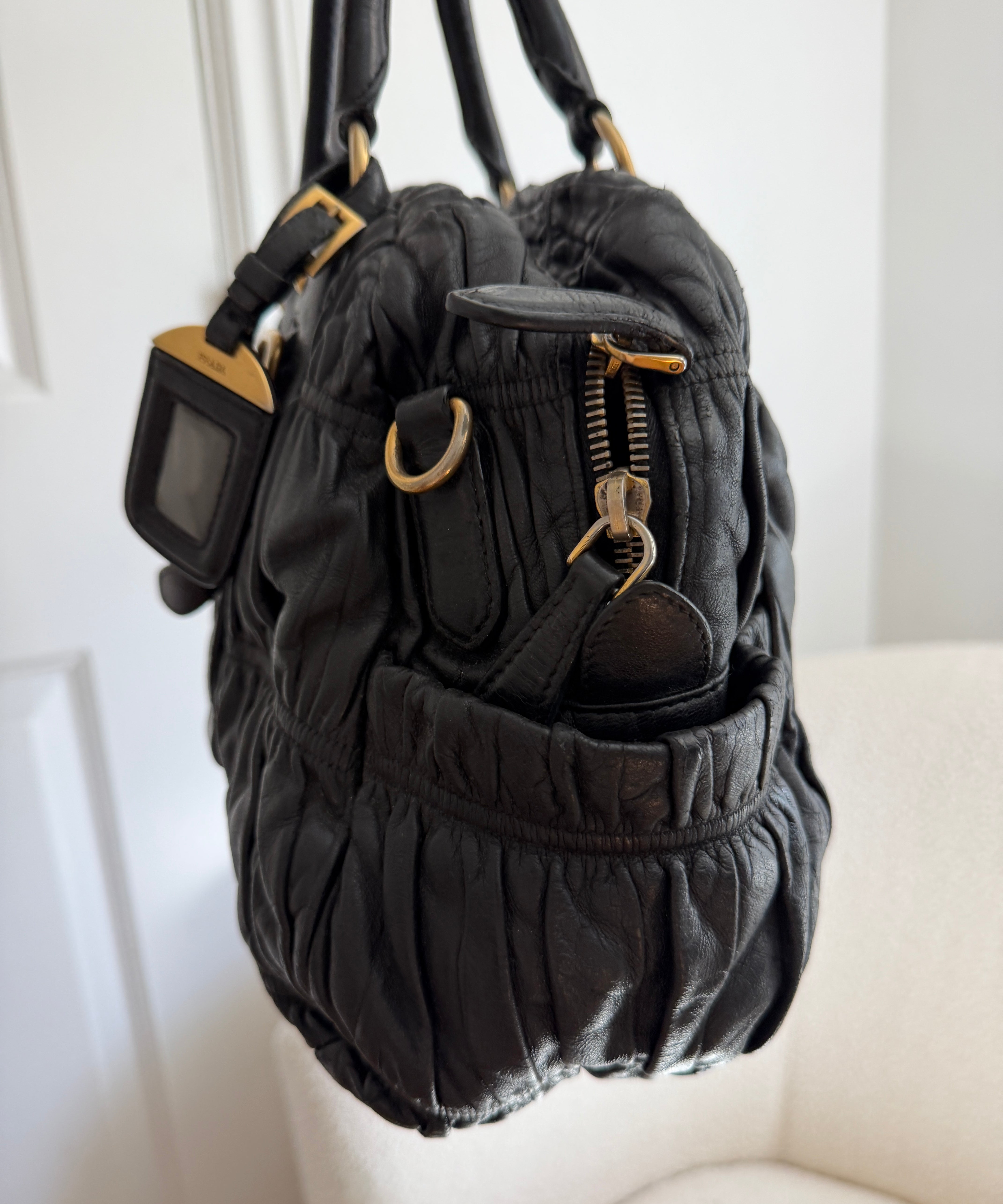 Black Prada Nappa Shoulder Bag