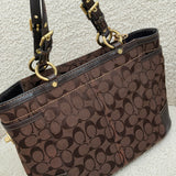 Coach Brown Canvas Tote Bag