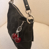 Coach Black Signature Poppy Shoulder Bag