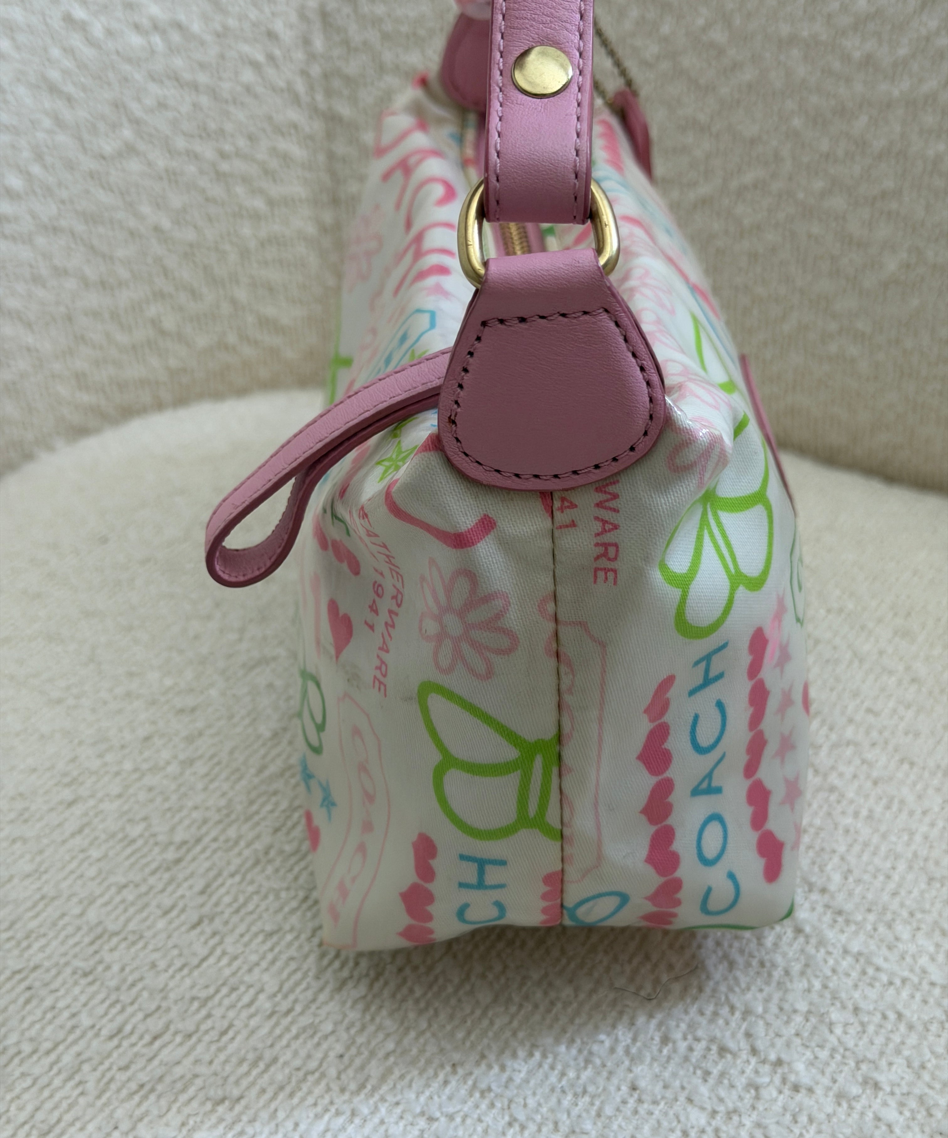 Coach Spring Applique Pochette Bag