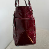 Coach Burgundy Patent Leather Tote Bag