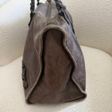 Mocha Balenciaga Lambskin Leather Work Bag