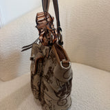 Coach Brown Carriage Signature Mini Leah Tote Bag