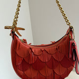 Rare Coach Orange Fringe Shoulder Bag