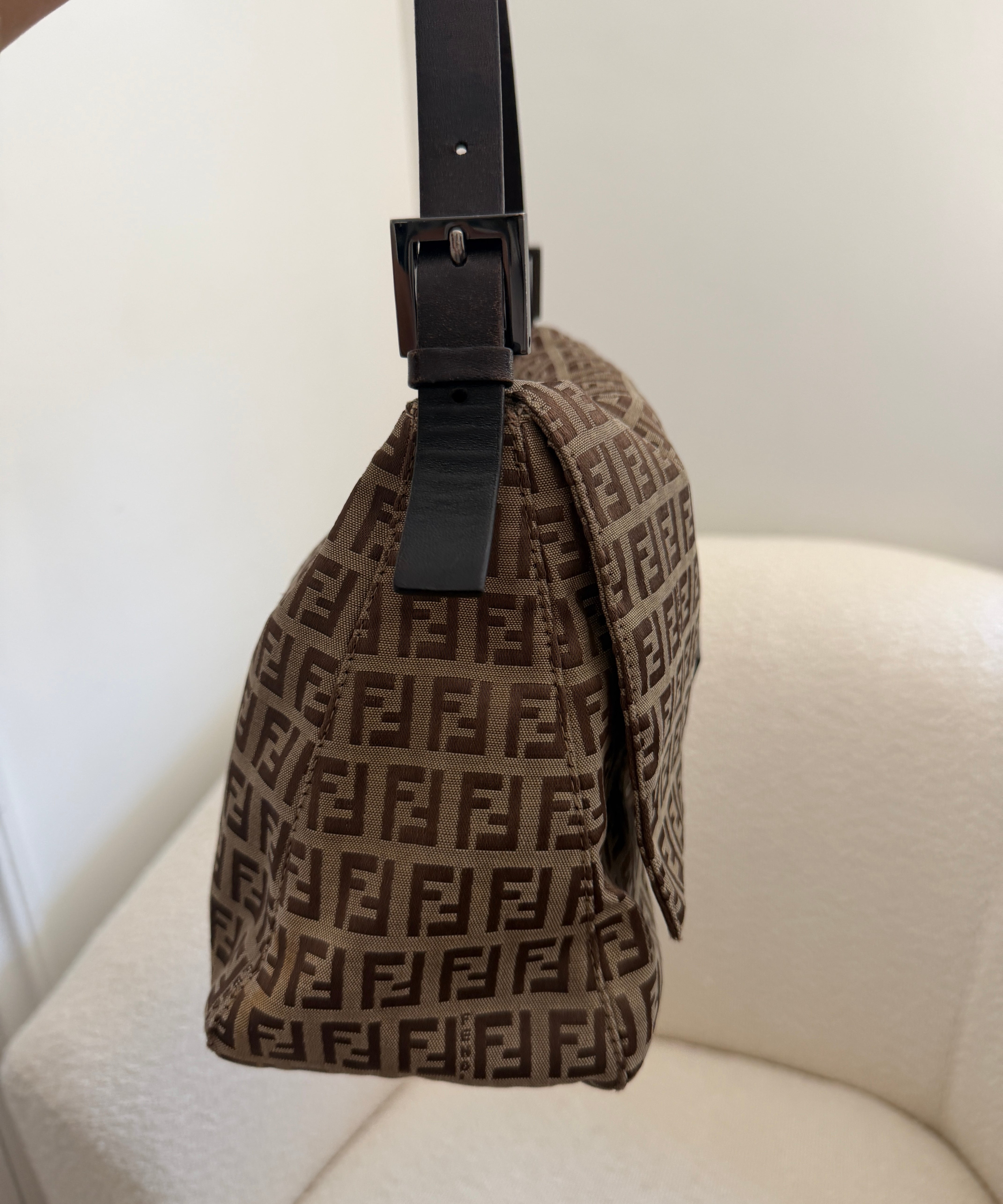 Fendi Signature Brown Mamma Baguette Bag