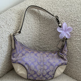 Coach Lavender Canvas Mini Hobo Bag