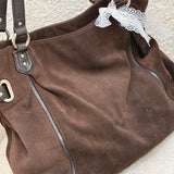 Coach Brown Suede Tote Bag