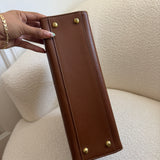 Tan Vintage Coach Madison Biltmore Top Handle Bag