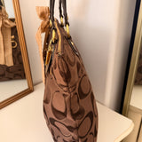 Coach Brown Poppy Tote Bag