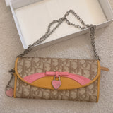 White Dior Romantique Wallet on Chain Bag