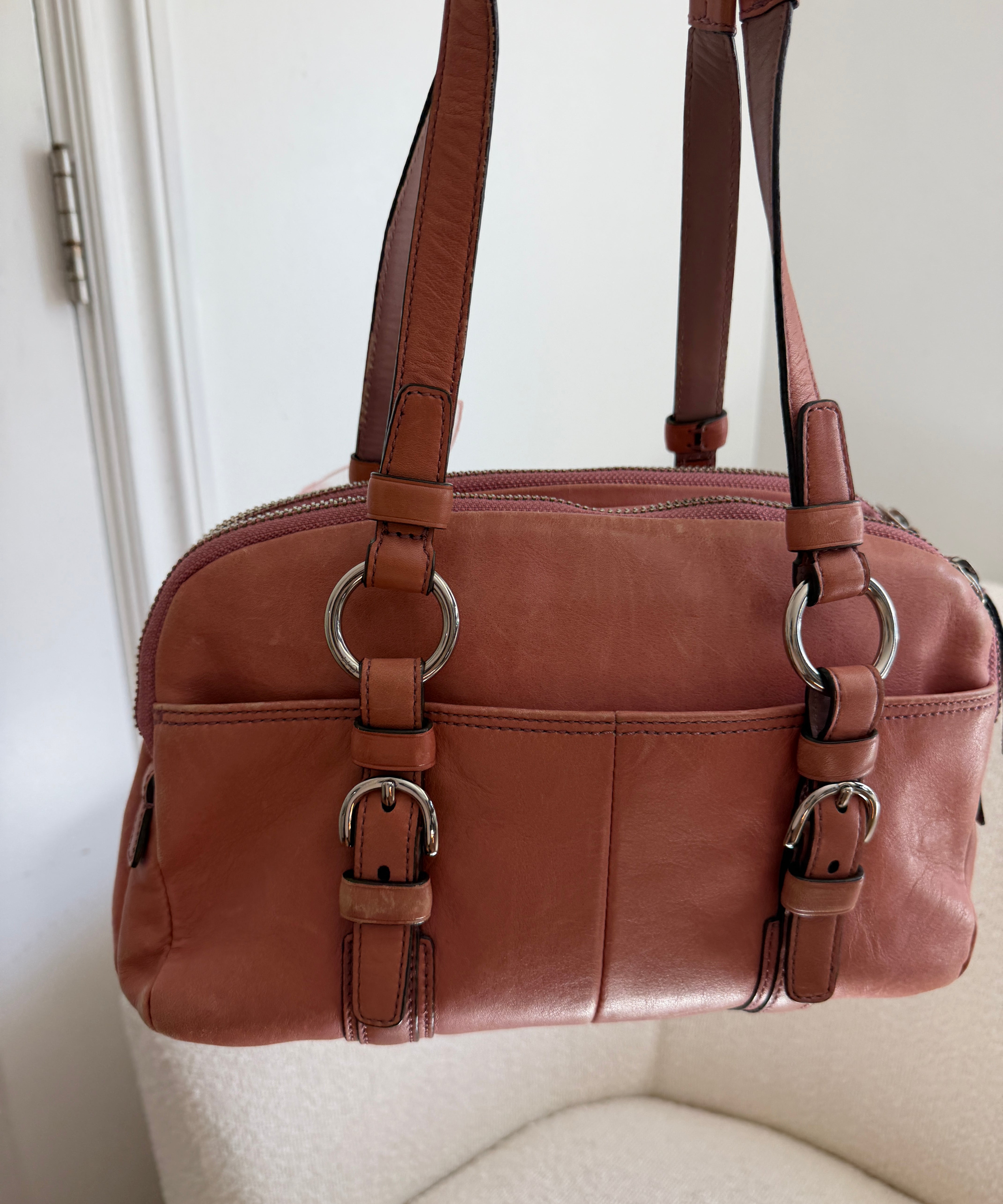Rare Salmon Pink Bonnie Satchel Bag
