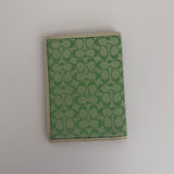 Lime Green Coach Monogram Passport Holder