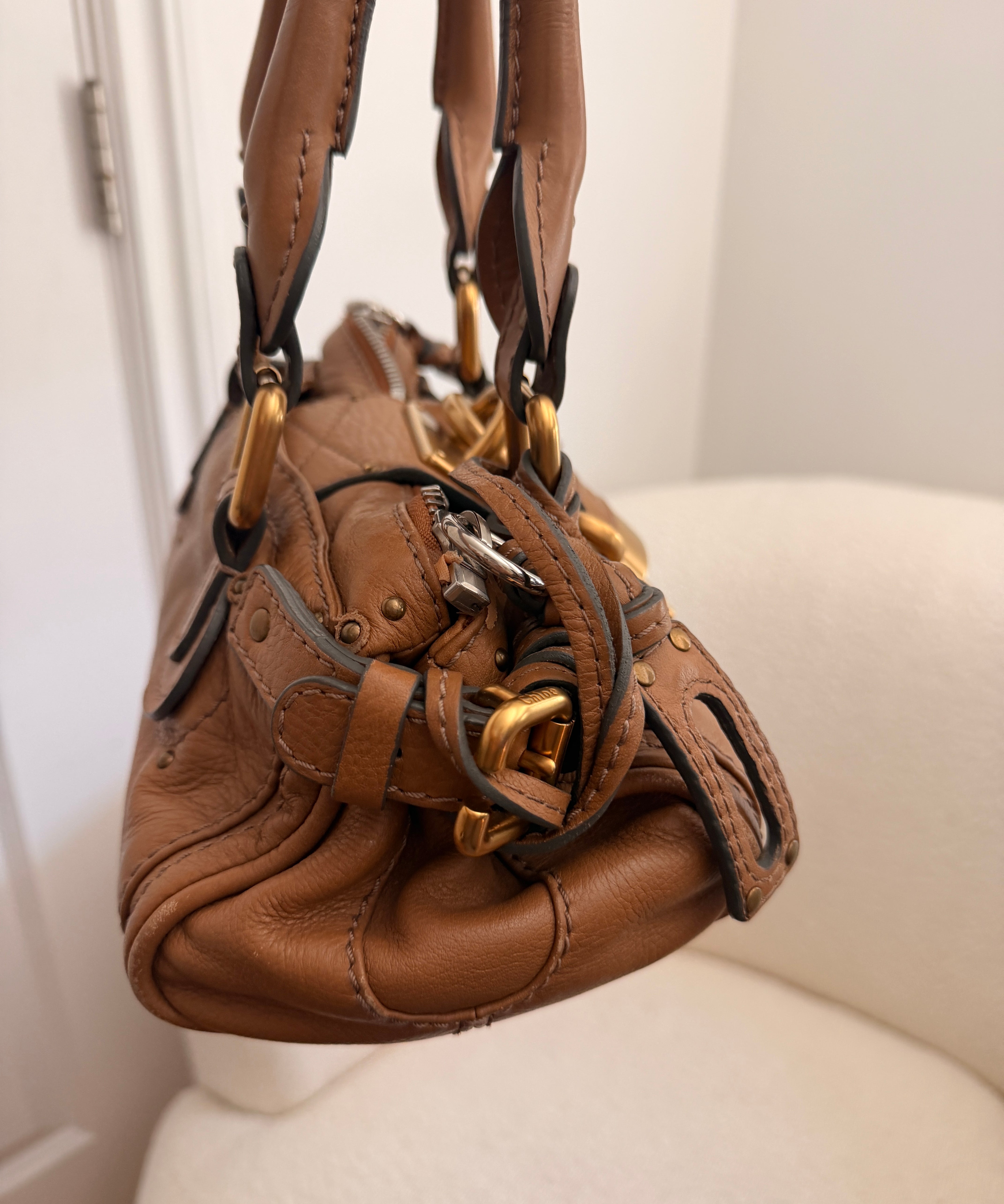 Chloe Mini Paddington Leather Tan Handbag