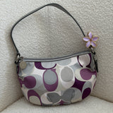 Purple Optic Coach Signature Mini Bag