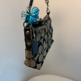 Navy Coach Signature Mini Bag