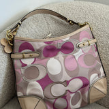 Coach Pink Optic Signature Tote Bag