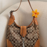 Coach British Tan Hamptons Signature Hobo Bag