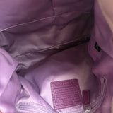 Coach Purple Optic Canvas Large Carly Bag