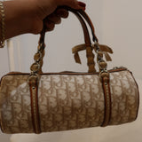 White Dior Romantique Mini Barrel Bag