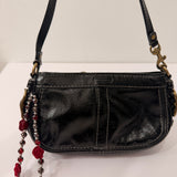 Coach Black Patent Micro Zoe Bag