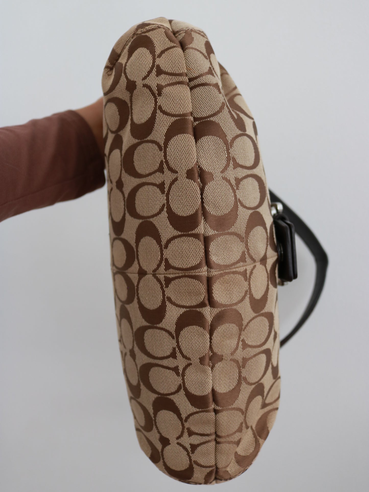 Coach Brown Signature Soho Flap Bag