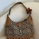 Coach British Tan Hamptons Signature Hobo Bag
