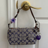 Coach Signature Purple Demi Shoulder Bag